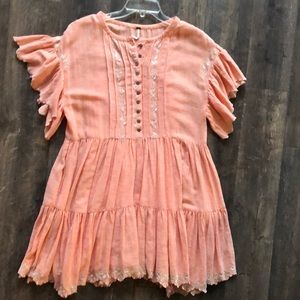 Free People peach dress size L